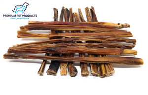 Easy to Chew "Steer/Bully Sticks 12 inch-15 Sticks", All Natural Dog Chews, Low Odor, Made in USA.