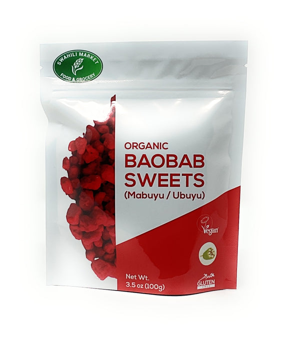 Organic Baobab Sweets (Mabuyu/Ubuyu), 3.5 oz (100g) from Kenya. Vegan and Gluteen Free