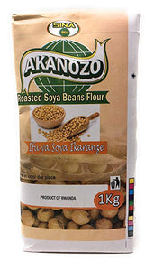 Wholesale of Akanozo"Roasted Soy Beans Flour" (Ifu ya Soya Ikaranze) 2.2 lbs or 1 kg. 12 units per box