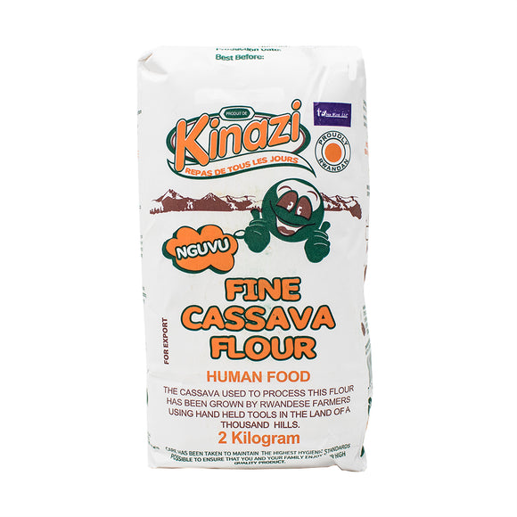 Kinazi Cassava Flour (Ugali) , 4.4 lbs, Batch Tested and Verified Gluten Free, Perfect for Gluten free baking