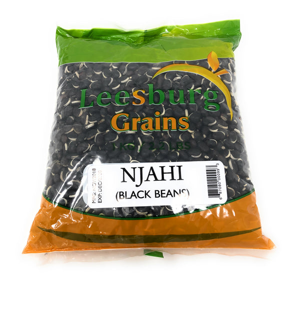 Njahi Black Beans 1 kg or 2.2 lbs by Leesburg Grains