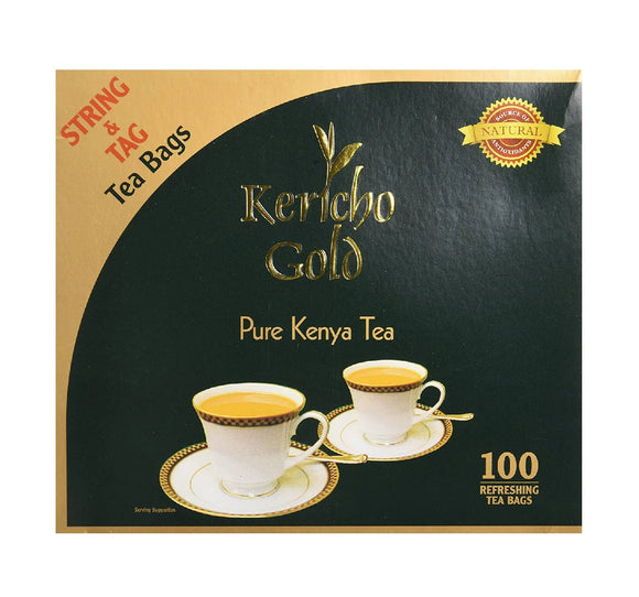 Wholesale of Kericho Gold Tea bags- Kenyan Black Tea String Bags 200g or 7oz.- 10 Units