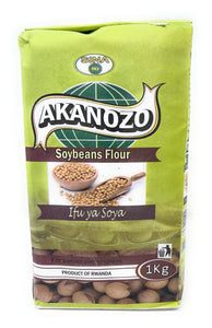 Akanozo"Non-Roasted Soy Beans Flour" (Ifu ya Soya) 2.2 lbs or 1 kg from Rwanda